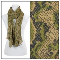 Scarves - Reptile Print 4116 - Green