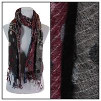 Scarves - Flowers and Dots 8138 - Charcoal
