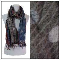 Scarves - Flowers and Dots 8138 - Taupe