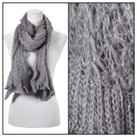 Scarves - Crochet Wave 4068 - Grey