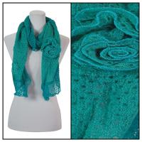 Scarves - Bohemian Flower #3 4081 - Turquoise