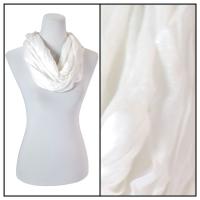 Infinity Scarves - Cotton/Silk Blend 100 - White