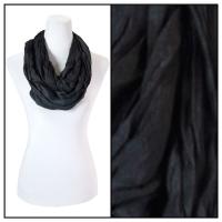 Infinity Scarves - Cotton/Silk Blend 100 - Black