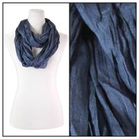 Infinity Scarves - Cotton/Silk Blend 100 - Navy Denim