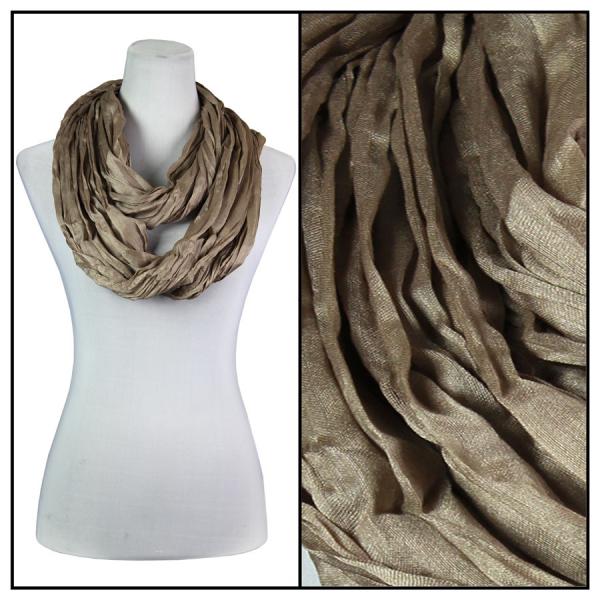 Wholesale 100 - Cotton/Silk Blend Infinity Scarves Taupe - 