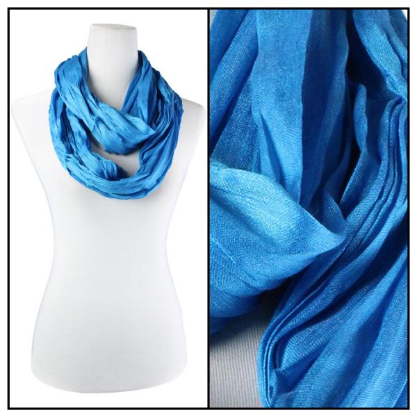 Wholesale 100 - Cotton/Silk Blend Infinity Scarves Pacific Blue  - 