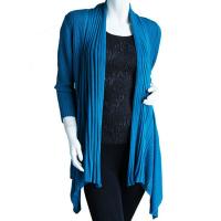 Magic Convertible Long Ribbed Sweater - Teal