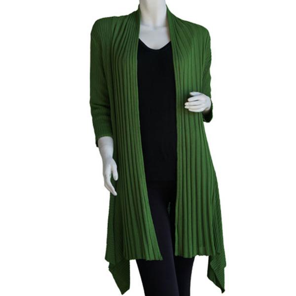 Wholesale 1246 - Sleeveless Slinky Tops  Fresh Olive Green Magic Convertible Long Ribbed Sweater - 