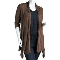 Magic Convertible Long Ribbed Sweater - Brown
