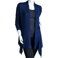 Magic Convertible Long Ribbed Sweater - Navy Steel