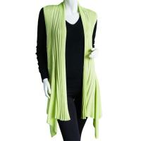 Magic Convertible Long Ribbed Sweater Vest - Leaf Green