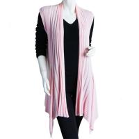 Magic Convertible Long Ribbed Sweater Vest - Baby Pink