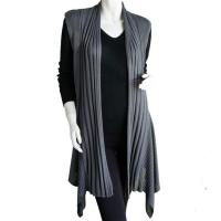 Magic Convertible Long Ribbed Sweater Vest - Charcoal