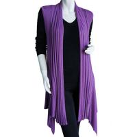 Magic Convertible Long Ribbed Sweater Vest - Dusty Grape