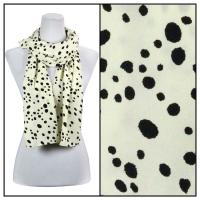 Scarves - Dalmatian Print 3160 - Ivory