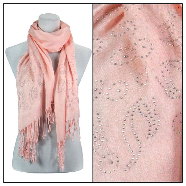 wholesale Oblong Scarves - Studded Sun 3179 Pink - 