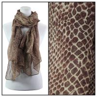 Scarves - Small Print Reptile 4117 - Brown
