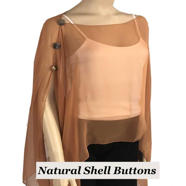 Wholesale 1799 - Silky Six Button Poncho/Cape SCO - Shell Buttons<br> Solid Copper  - 