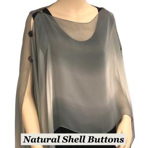 1799 - Silky Six Button Poncho/Cape 106CBG Shell Buttons<br>Charcoal-Beige-Grey (Tri-Color) - 