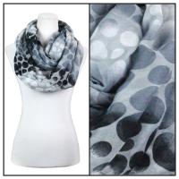 Infinity Scarves Wide - Multi Dots 3109 - Black