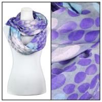 Infinity Scarves Wide - Multi Dots 3109 - Blue
