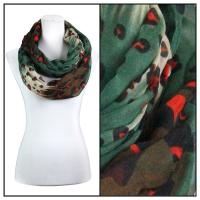 Infinity Scarves Wide - Animal & Dots 3119 - Green