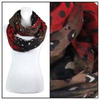 Infinity Scarves Wide - Animal & Dots 3119 - Red