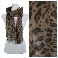 Scarves - Leopard Print 3124 - Brown