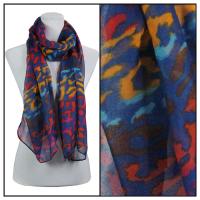 Scarves - Multi Leopard 3131 - Blue