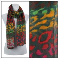 Scarves - Multi Leopard 3131 - Green