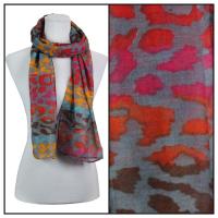 Scarves - Multi Leopard 3131 - Grey
