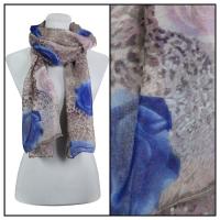 Scarves - Leopard & Roses 3132 - Purple