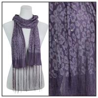 Scarves - Sequined Leopard 3139 - Purple