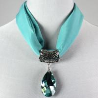 Magnet Scarves - Chiffon w/ Pendant - #11 Jade (Silver Magnet) w/ Pendant #560