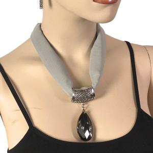 2223 Chiffon Magnet Necklace w/Pendant 1814 #028 Silver (Silver Magnet) w/ Pendant #131 - 