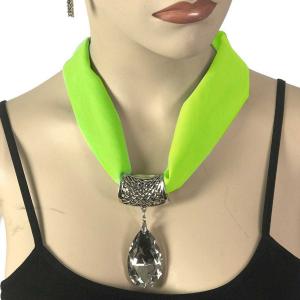 2223 Chiffon Magnet Necklace w/Pendant 1814 #006 Lime (Silver Magnet) w/ Pendant #075 - 