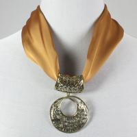 Magnet Scarves - Satin w/ Pendant - #30 Brass (Bronze Magnet) w/ Pendant #102