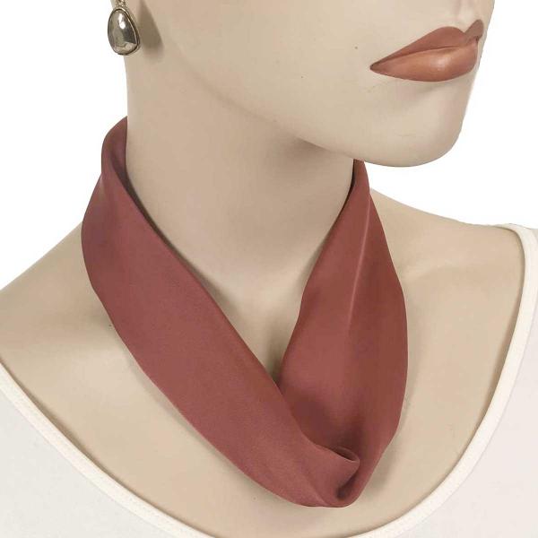 Wholesale Satin Fabric Necklace 1818 #005 Brick Red (Bronze Magnet) - 