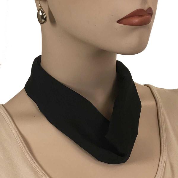 Wholesale Satin Fabric Necklace 1818 #011 Black (Bronze Magnet) - 