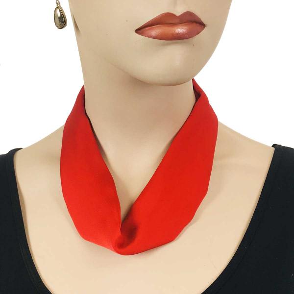 Wholesale Satin Fabric Necklace 1818 #028 Red (Silver Magnet) - 