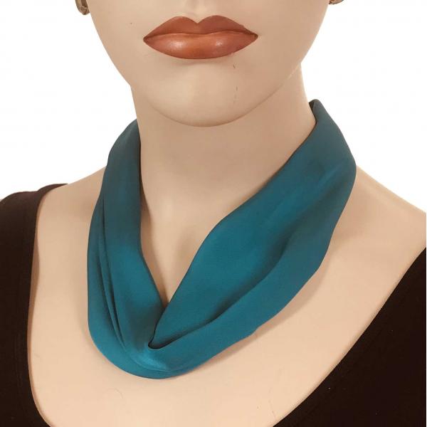 Wholesale Satin Fabric Necklace 1818 #035 Teal Green (Silver Magnet) - 