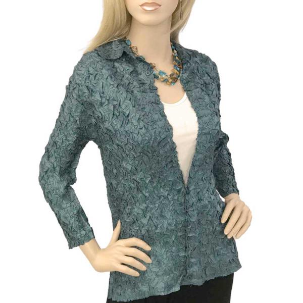 Wholesale 1831 - Origami Blouses Slate Teal  - One Size Fits Most
