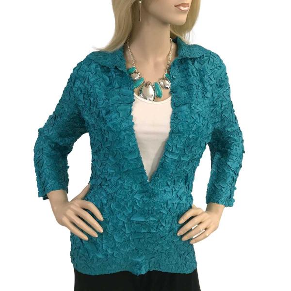Wholesale 1831 - Origami Blouses Teal  - One Size Fits Most