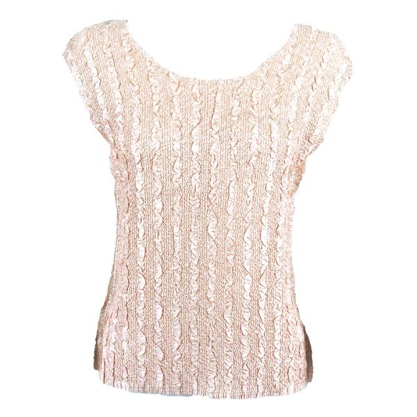 Wholesale 1904 - Magic Crush Cap Sleeve Tops Solid Champagne-B - One Size Fits Most