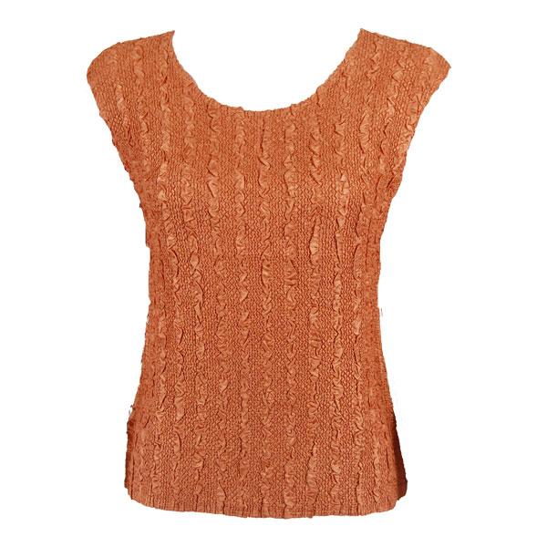 Wholesale 1904 - Magic Crush Cap Sleeve Tops Solid Copper-B - One Size Fits  (S-L)