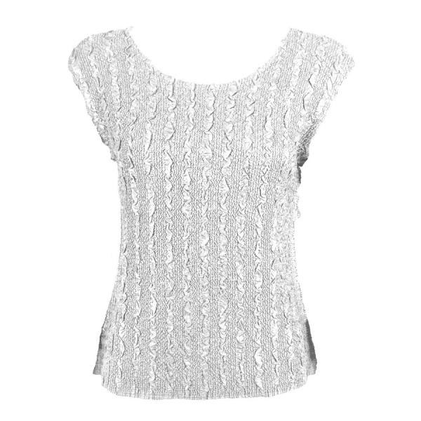 Wholesale 1904 - Magic Crush Cap Sleeve Tops Solid Silver-B - One Size Fits Most