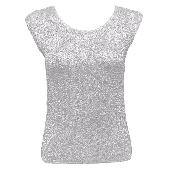 Wholesale 1904 - Magic Crush Cap Sleeve Tops Solid White-B - One Size Fits Most