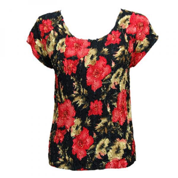Wholesale 1904 - Magic Crush Cap Sleeve Tops 358 - Multi Floral - One Size Fits  (S-L)