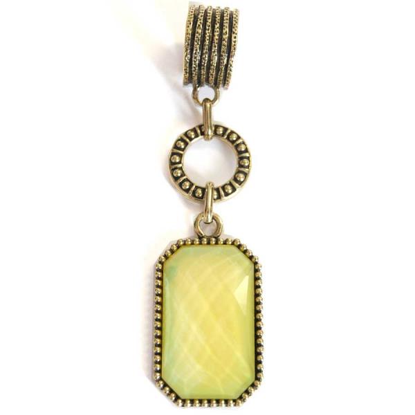 Wholesale 1905 - Scarf Pendants #S396 Green Rectangle - 
