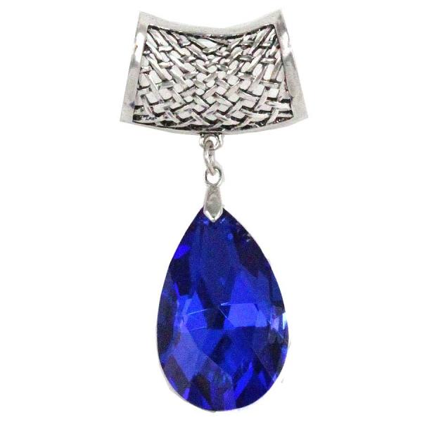Wholesale 1905 - Scarf Pendants #S563 Royal Crystal Teardrop - 